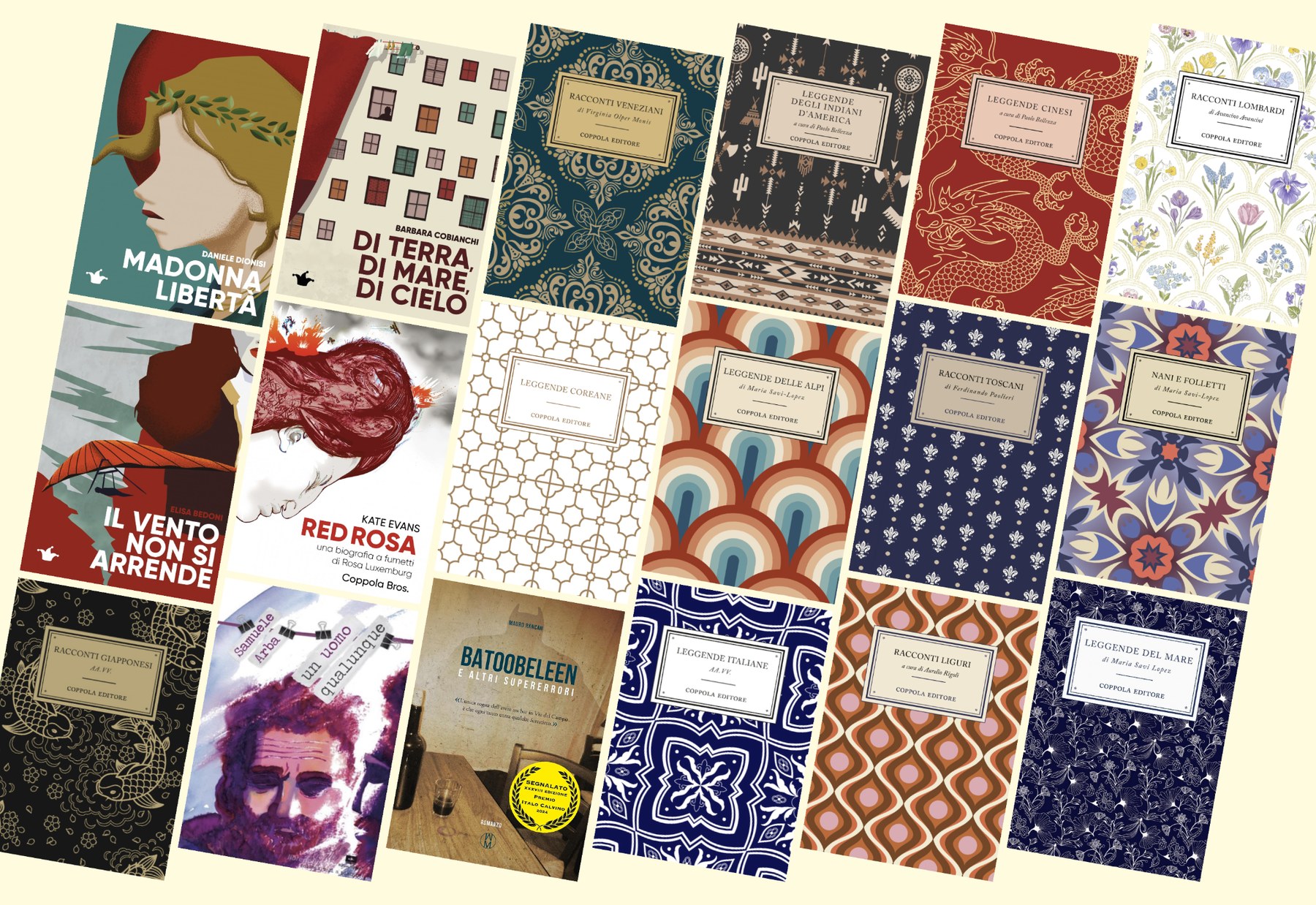 Selezione di copertine di libri realizzati per Coppola Editore e altri progetti editoriali
